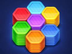 六边形色彩堆叠游戏 - crazygames